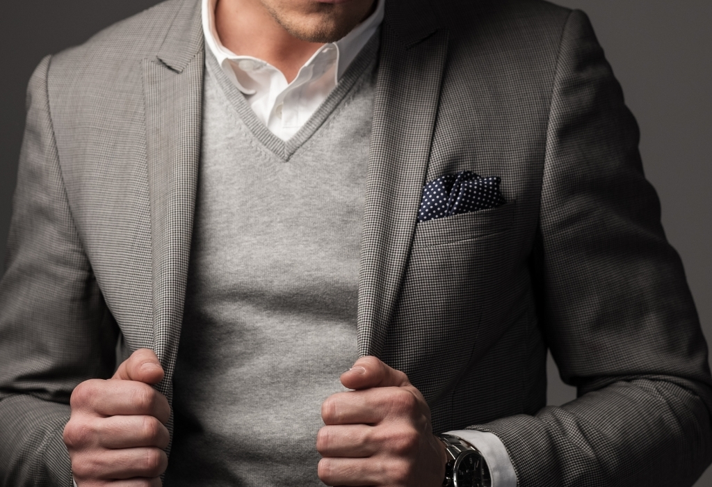 how to avoid being overdressed - Suit-Coat-And-Sweater