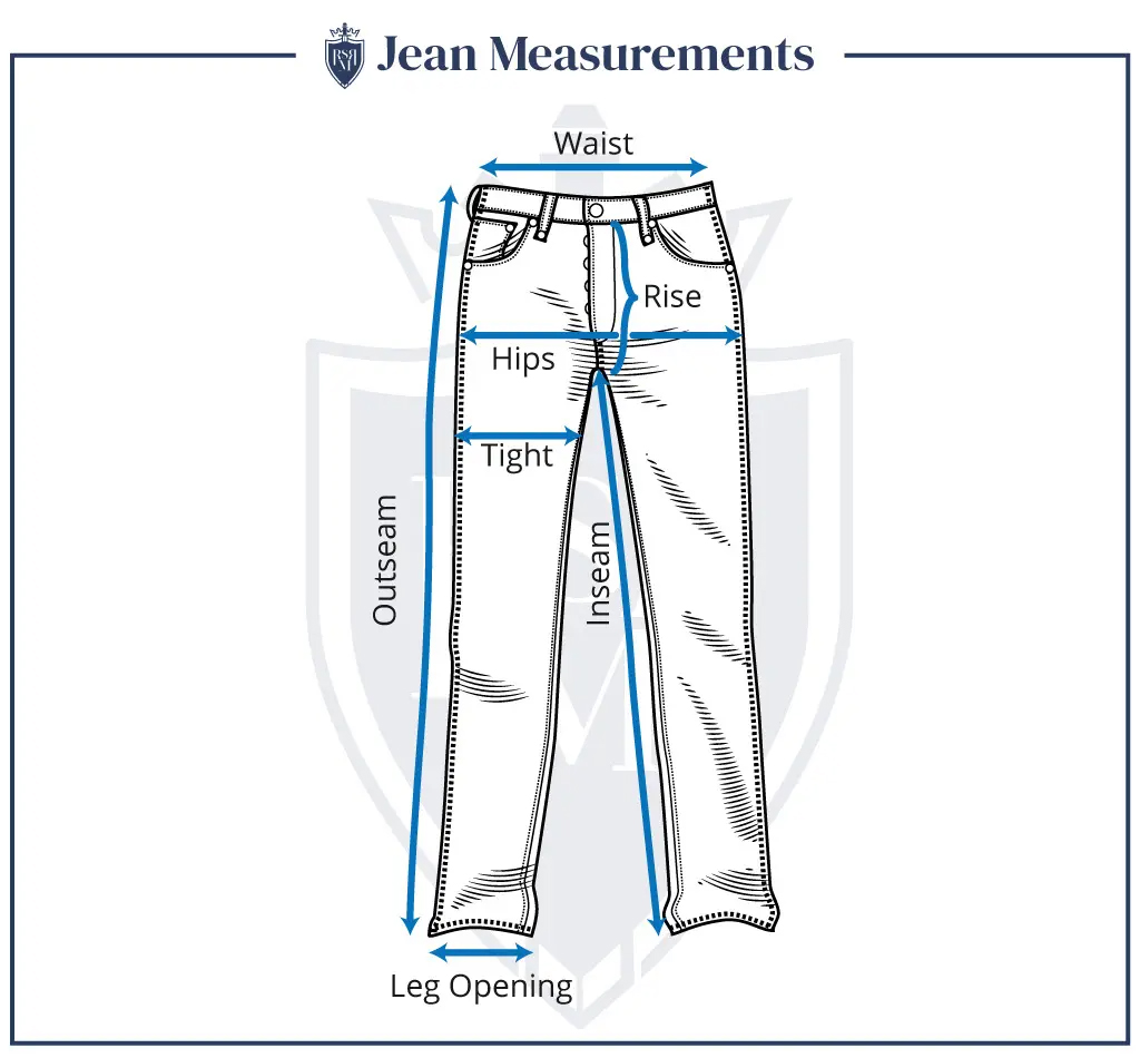 jeans measurements guide