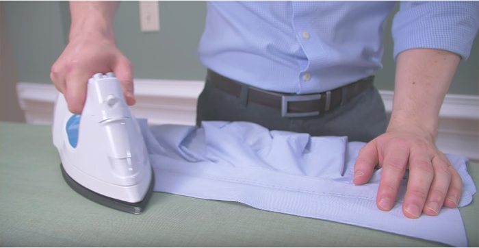 ironing dress shirt collar front
